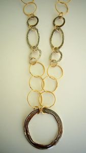 Circle Necklace with Large Pendant
