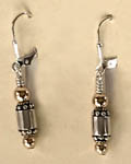 E101 Shiny Barrel Earrings